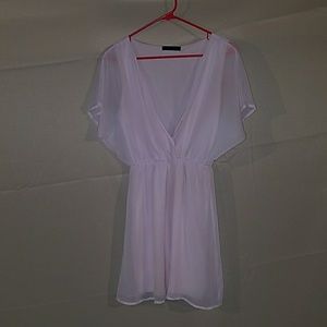 Light pink  deep v dress